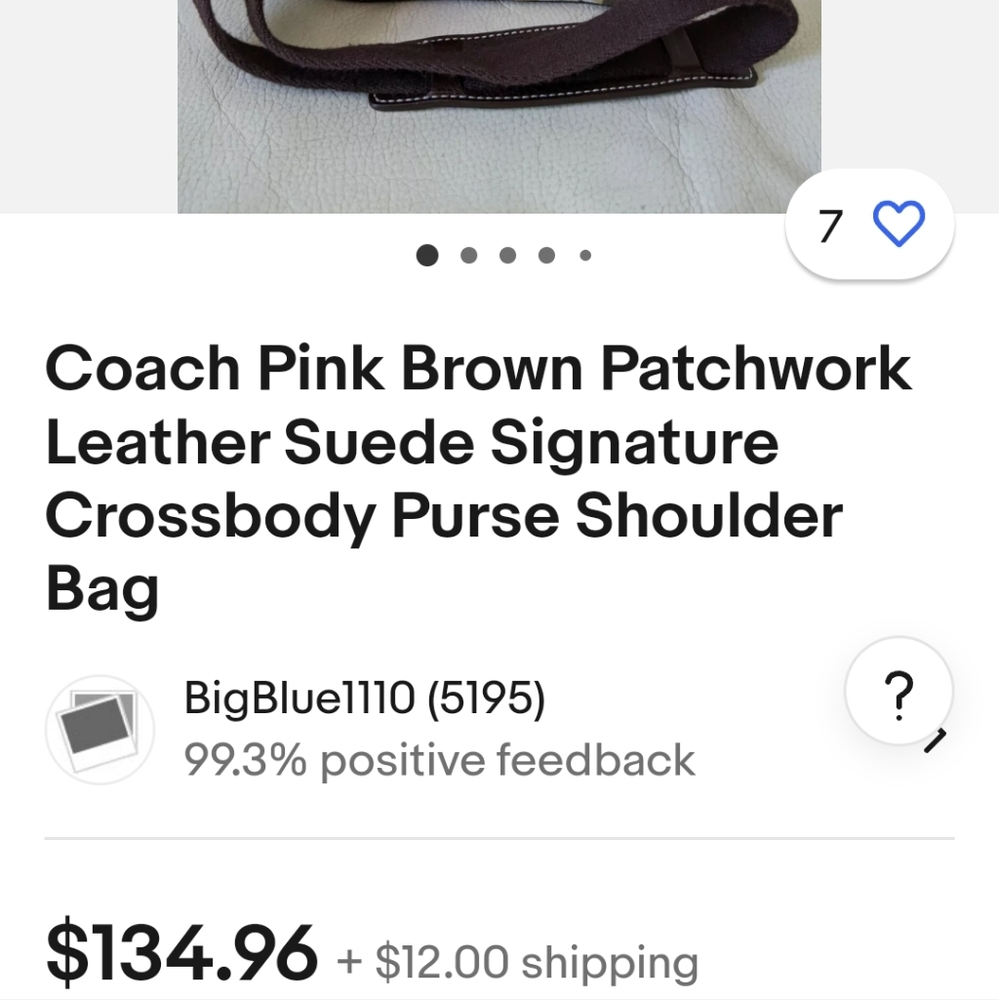 Coach bag patchwork leather suede signature purse in side. - Picture 8 of 8
